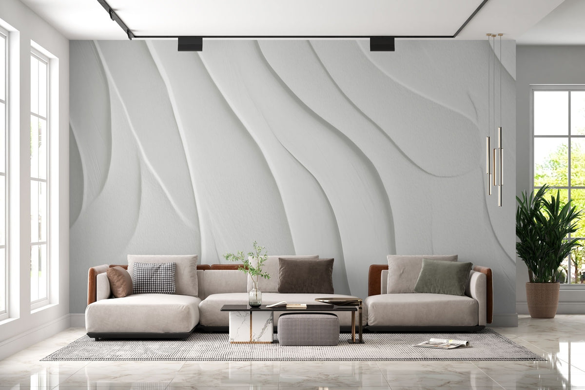 Papier peint Arches blanches plissées