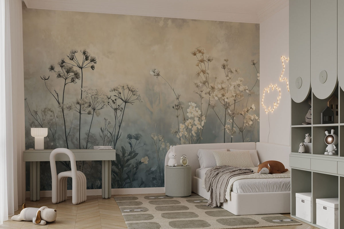 Papier peint Fleurs entrelacées