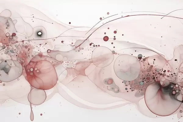 Papier peint Encre ambrée et orbites dorées