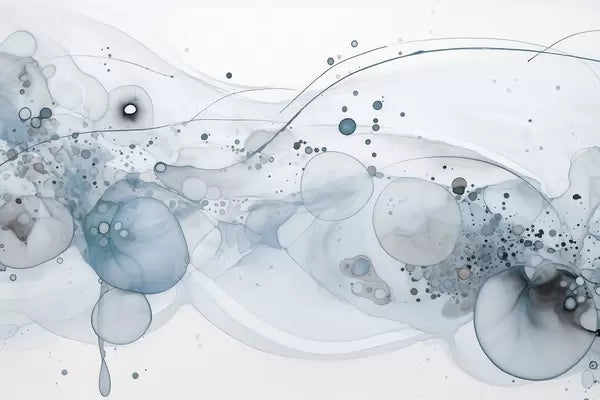 Papier peint Encre ambrée et orbites dorées