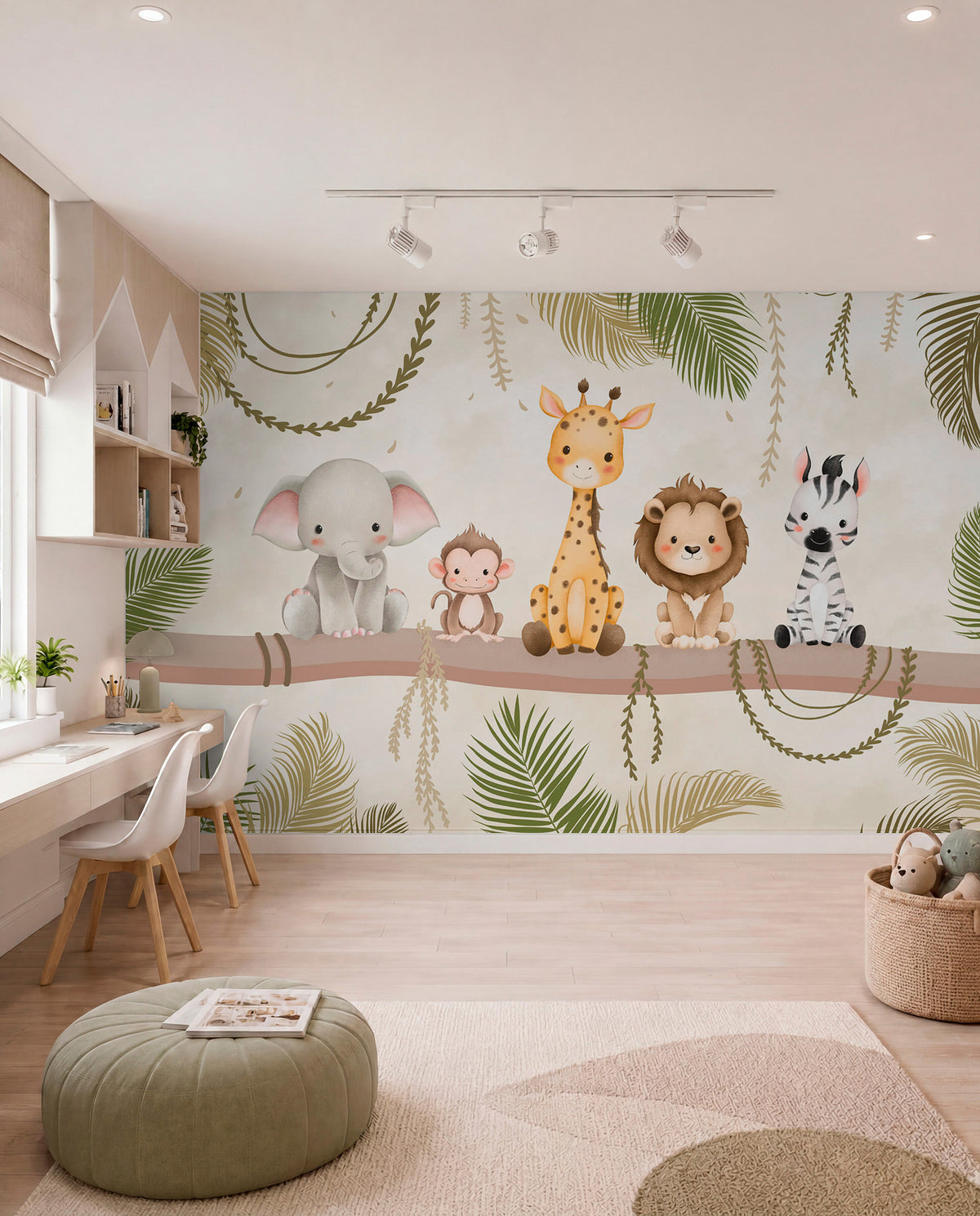 Papier peint Petits amis de la jungle