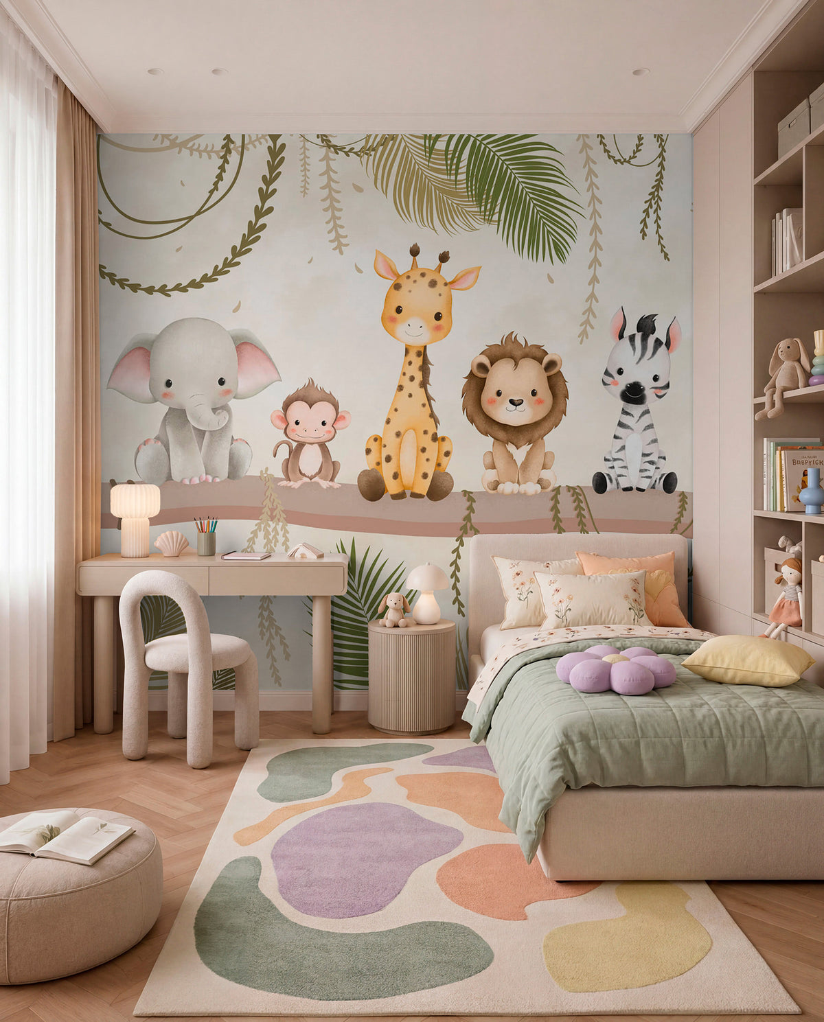 Papier peint Petits amis de la jungle