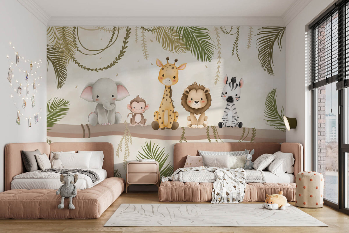 Papier peint Petits amis de la jungle