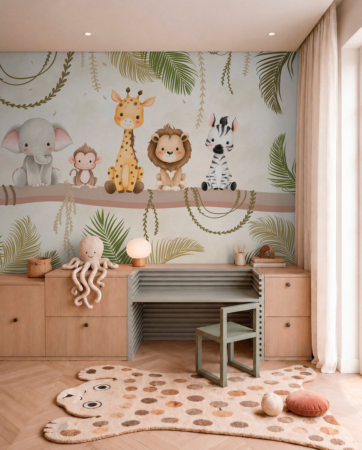 Papier peint Petits amis de la jungle