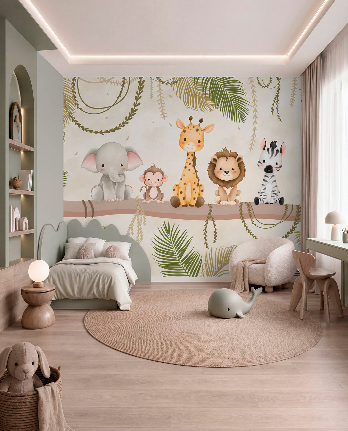 Papier peint Petits amis de la jungle