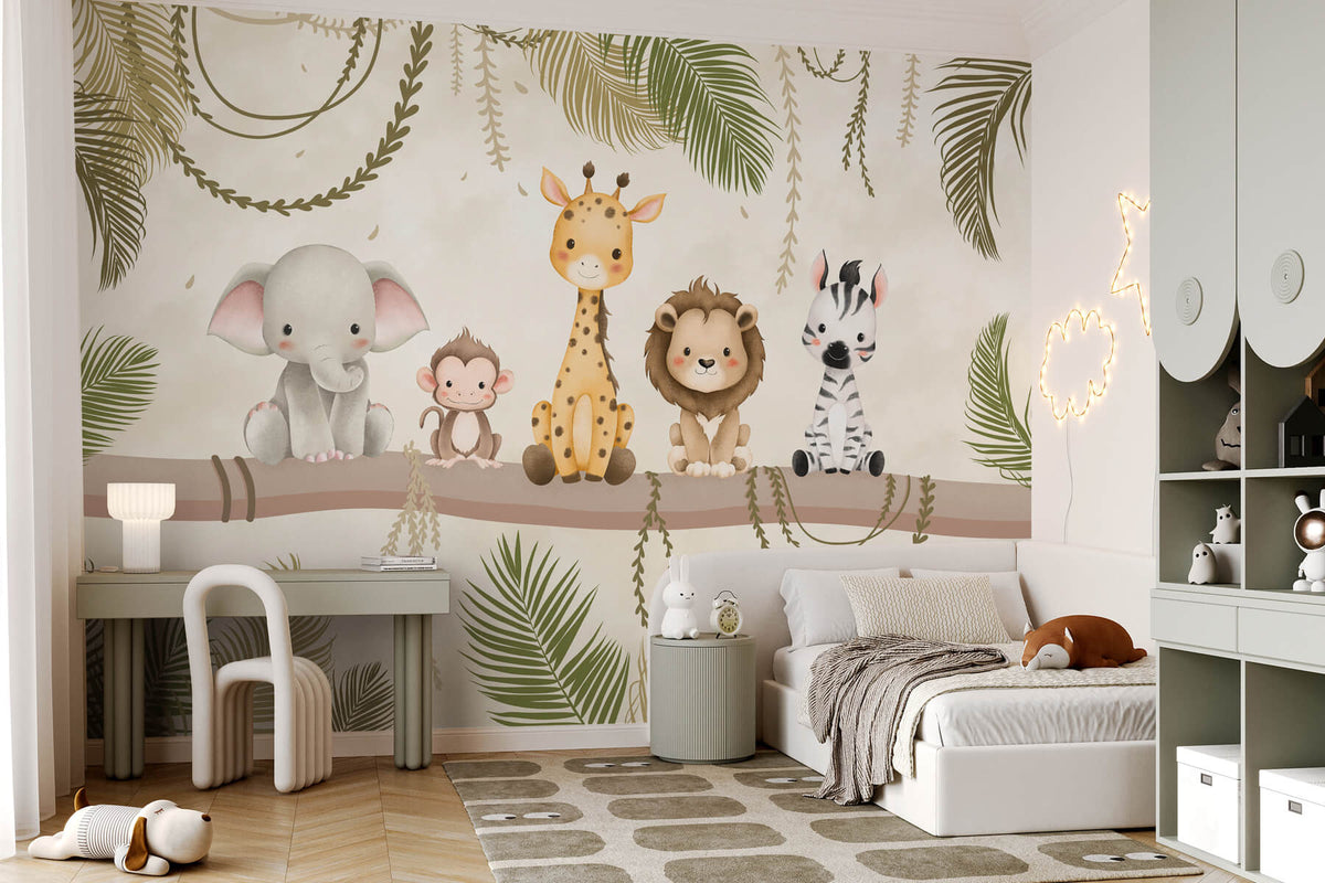 Papier peint Petits amis de la jungle