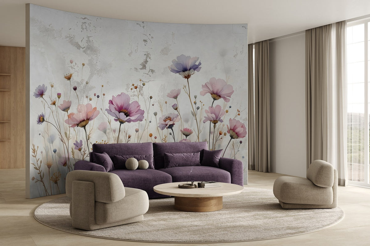 Papier peint Danse des fleurs sauvages