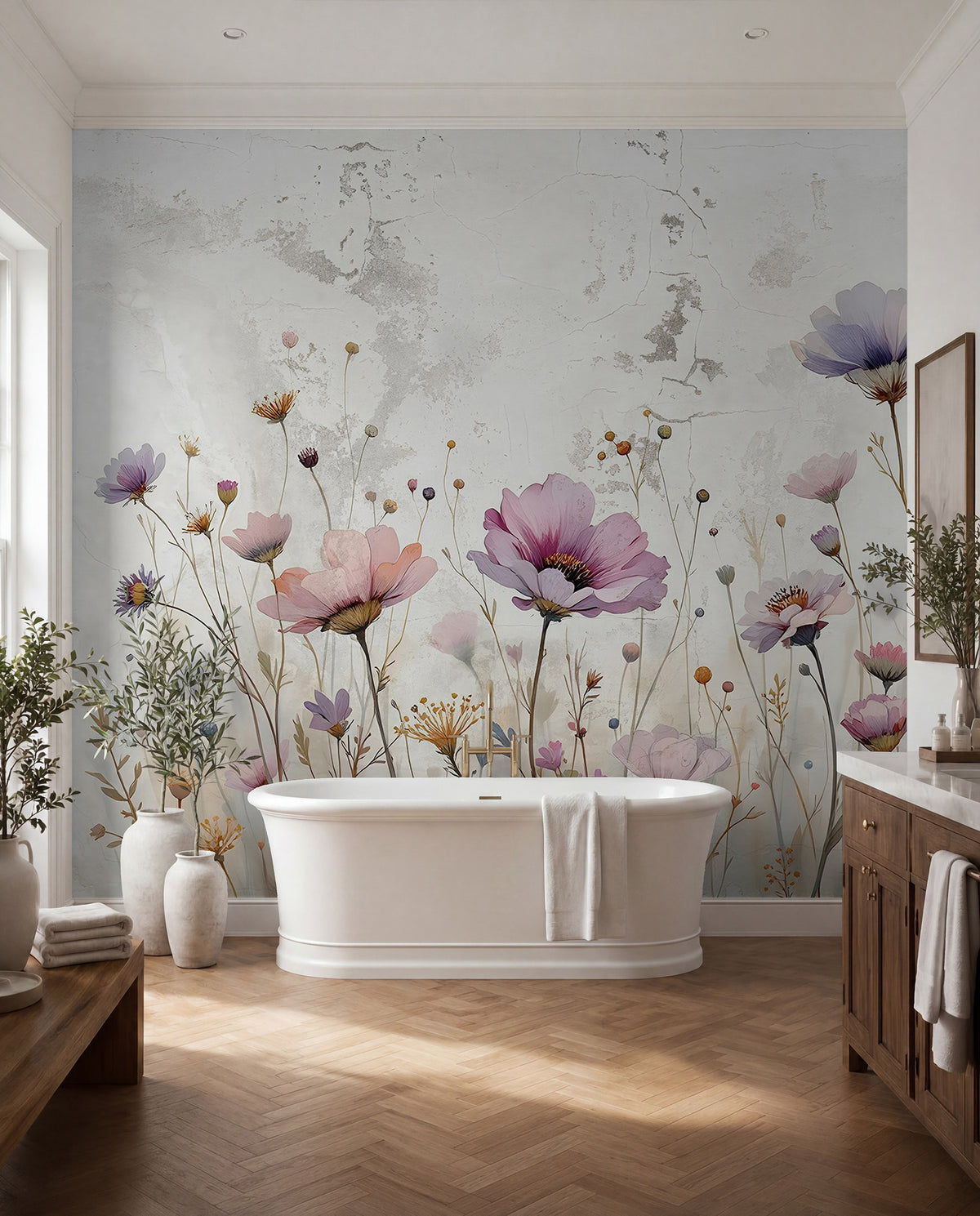 Papier peint Danse des fleurs sauvages