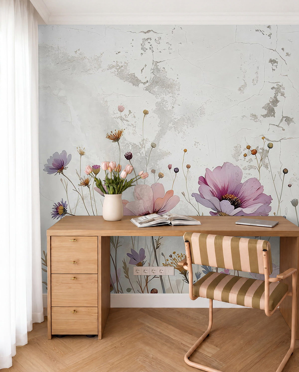 Papier peint Danse des fleurs sauvages