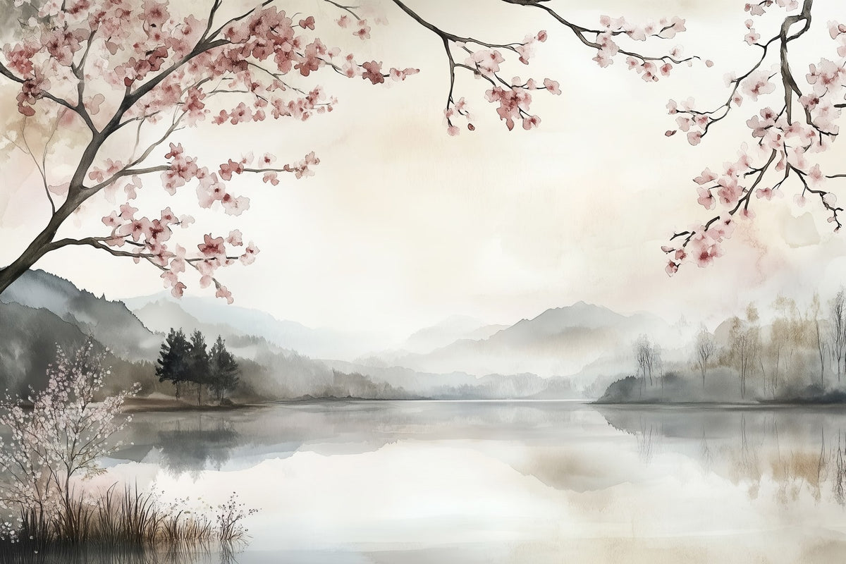 Papier peint Floraison sur l’eau calme