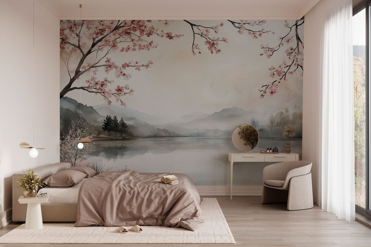 Papier peint Floraison sur l’eau calme