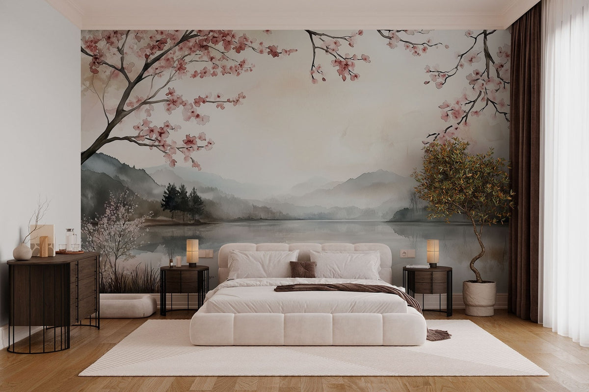Papier peint Floraison sur l’eau calme