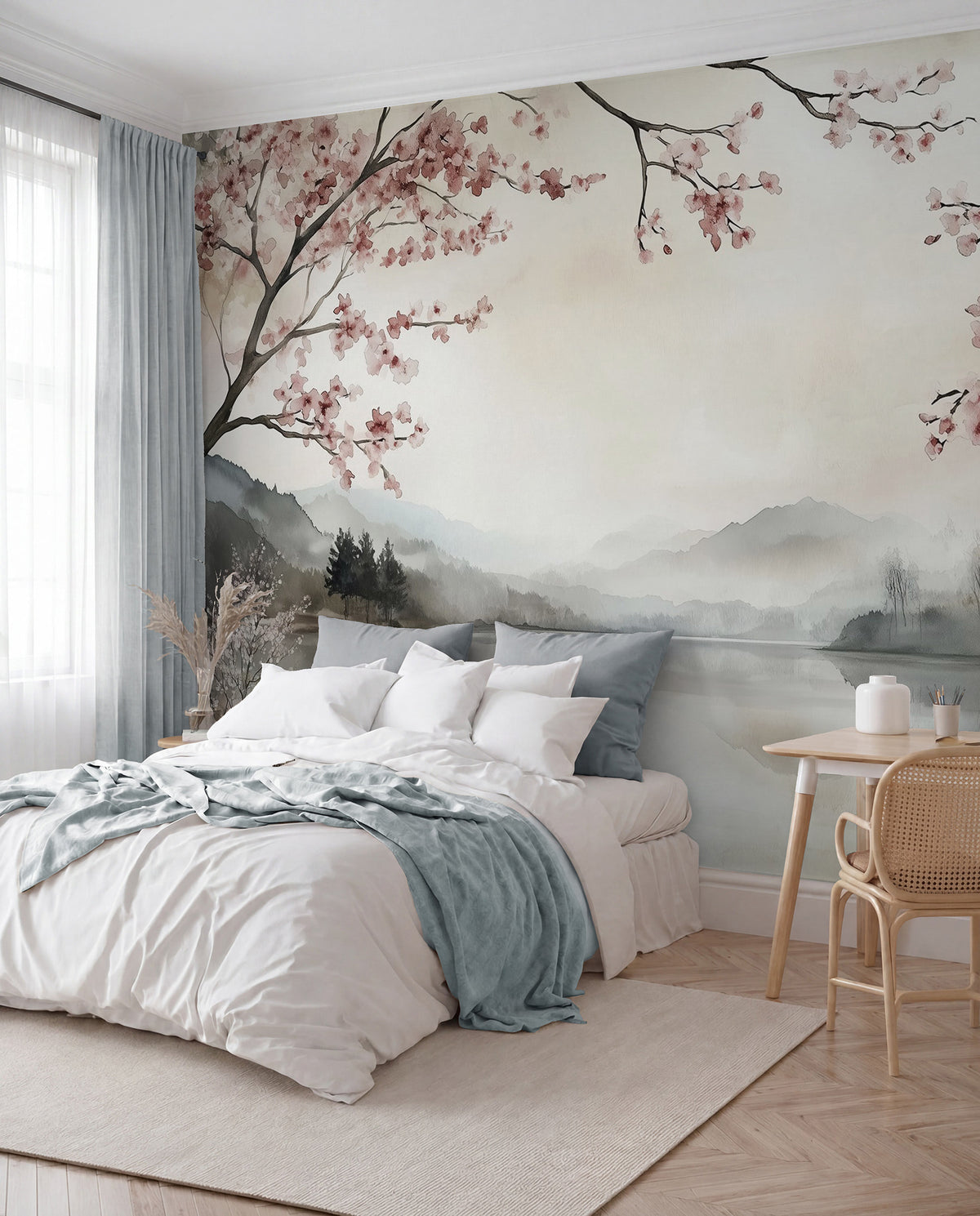 Papier peint Floraison sur l’eau calme