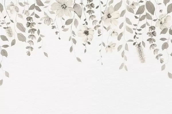 Papier peint Guirlandes de fleurs roses