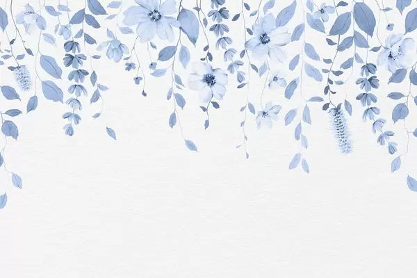 Papier peint Guirlandes de fleurs roses