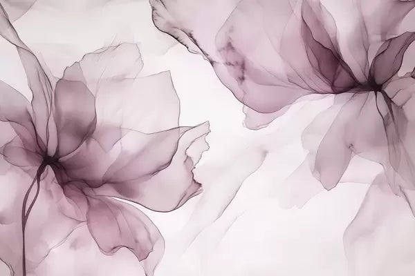 Papier peint Fleurs en vert émeraude
