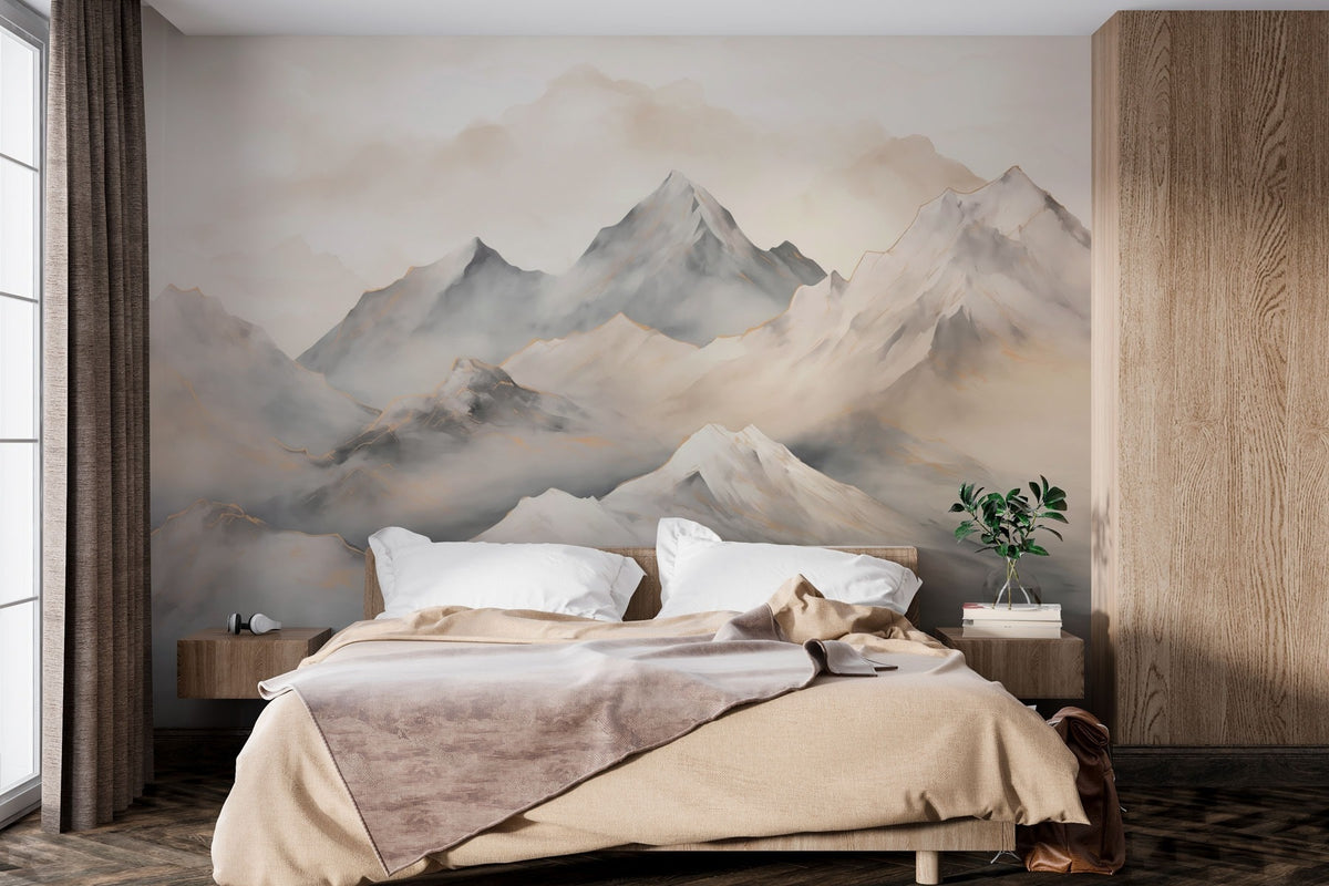 Papier peint Sommets dans les nuages