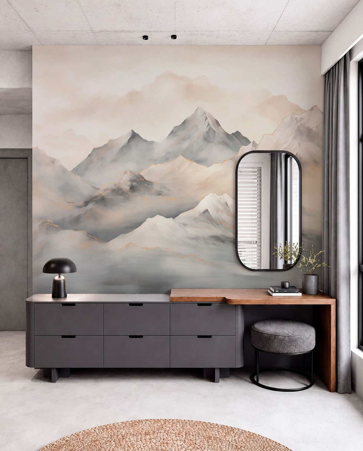 Papier peint Sommets dans les nuages