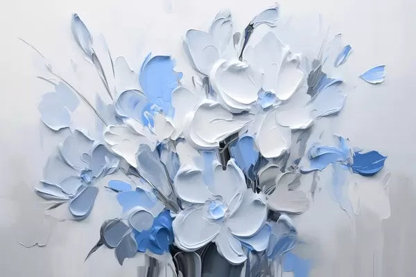 Papier peint Pétales aux touches épaisses