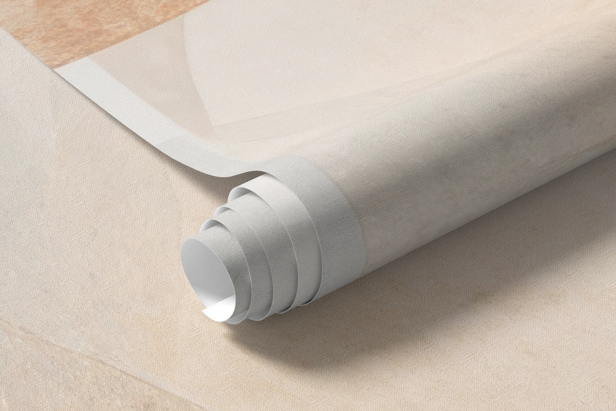 Papier peint Feuilles ambre et gris