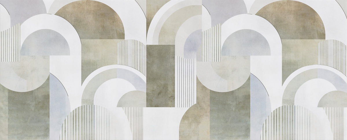 Papier peint Arches sauge et sable — mise en situation