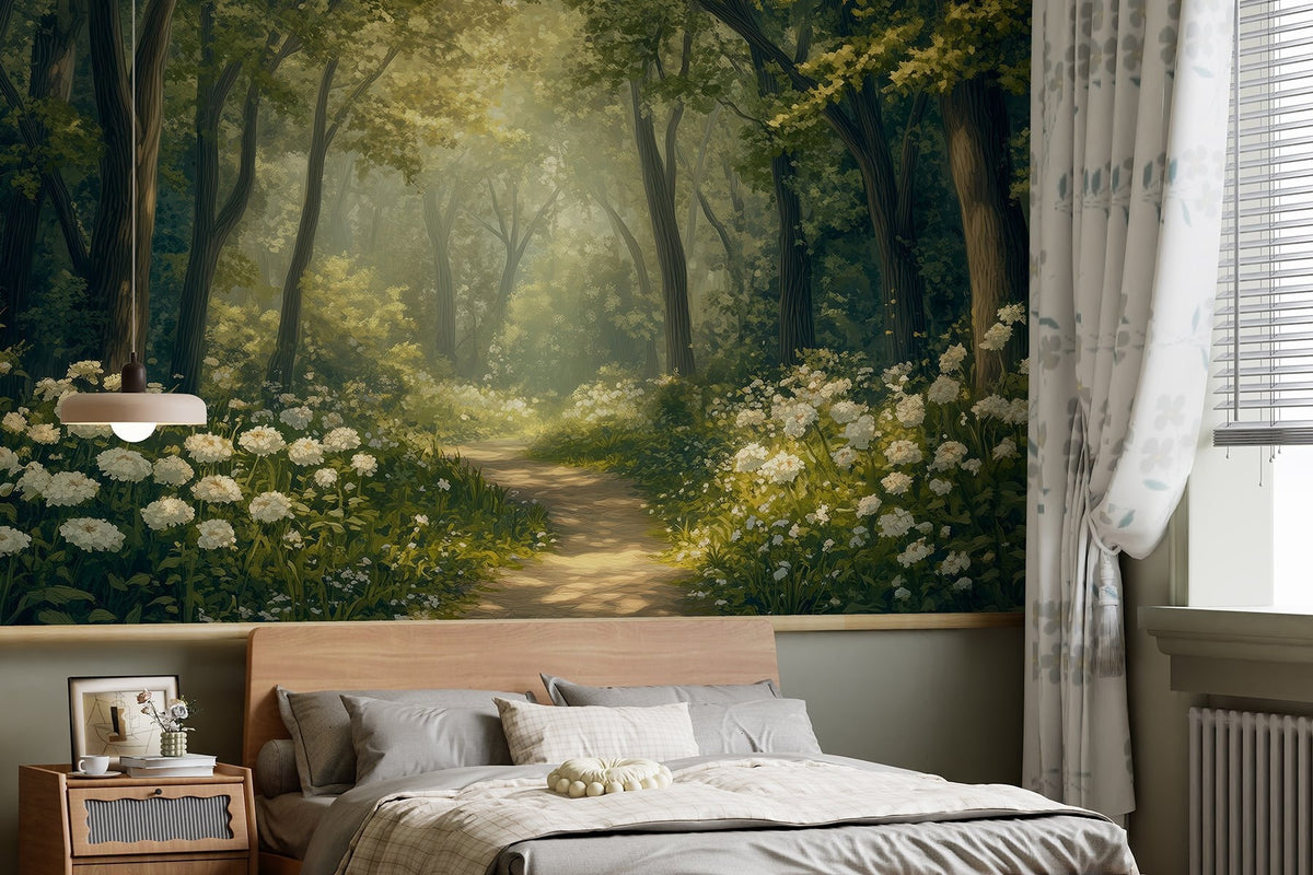 Papier peint Sentier parmi les fleurs
