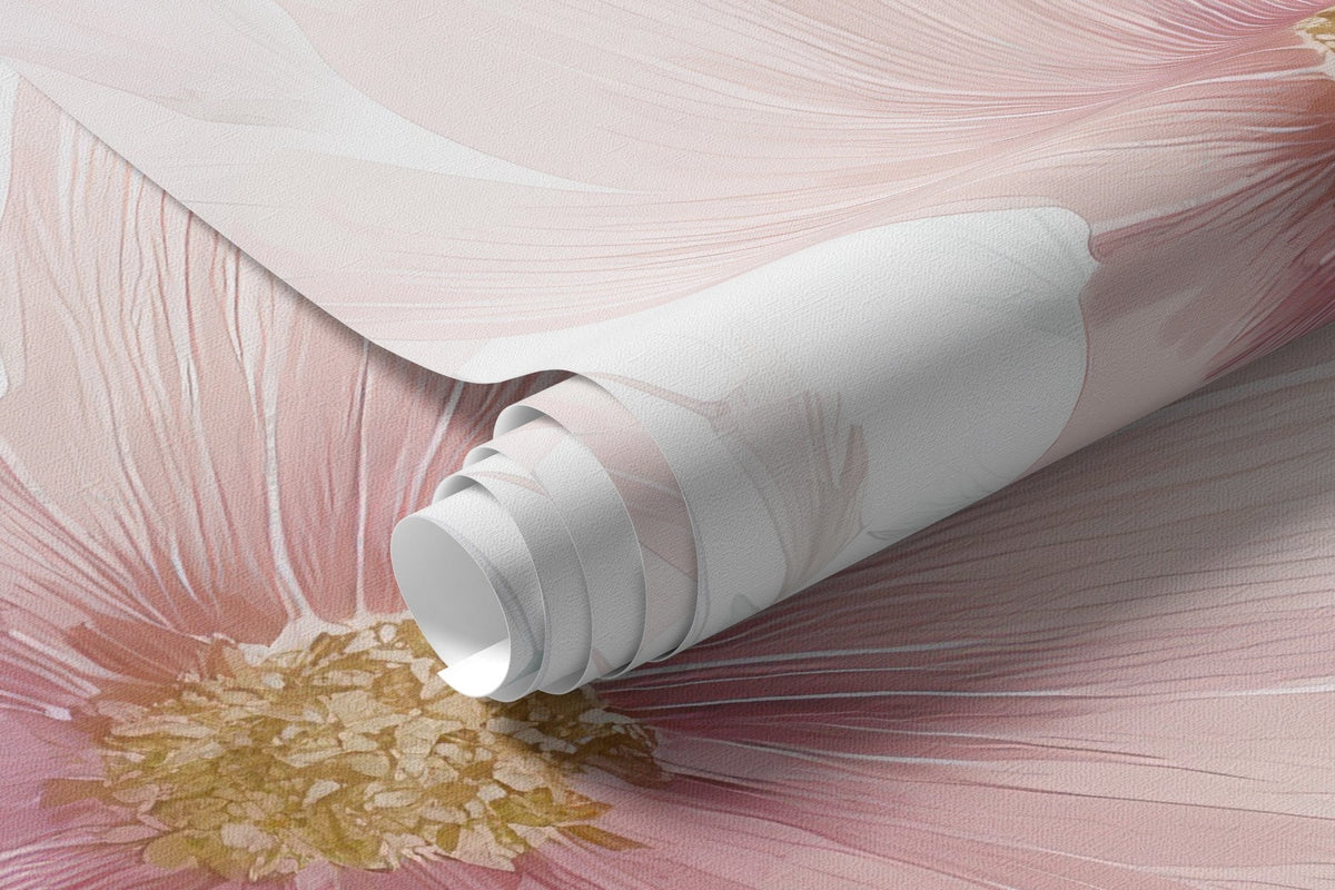 Papier peint Prairie en rose