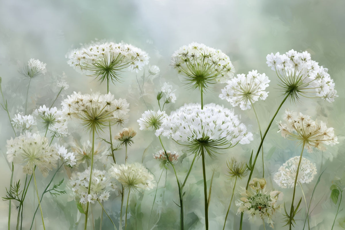 Papier peint Dentelle florale — mise en situation