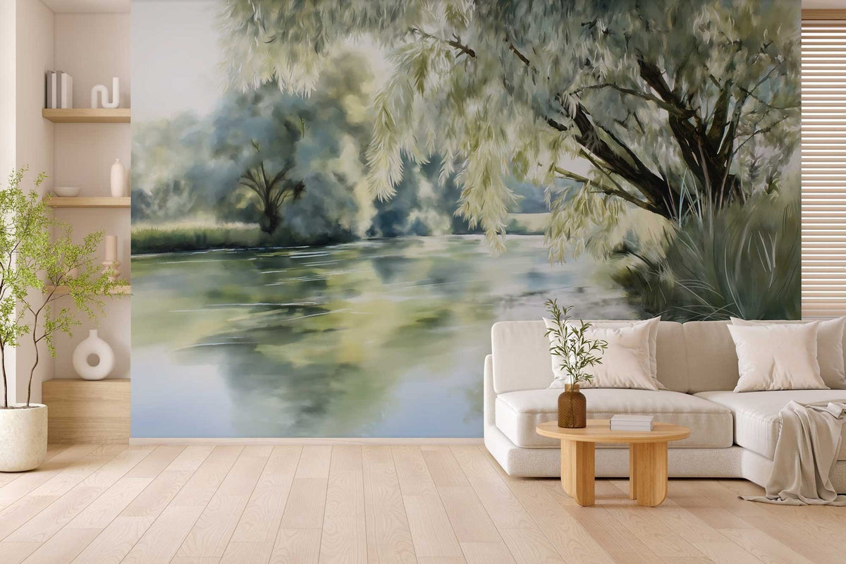 Papier peint Reflets de saule