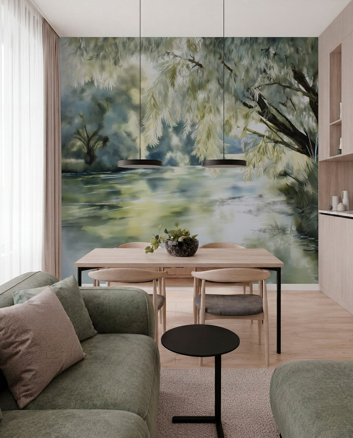 Papier peint Reflets de saule