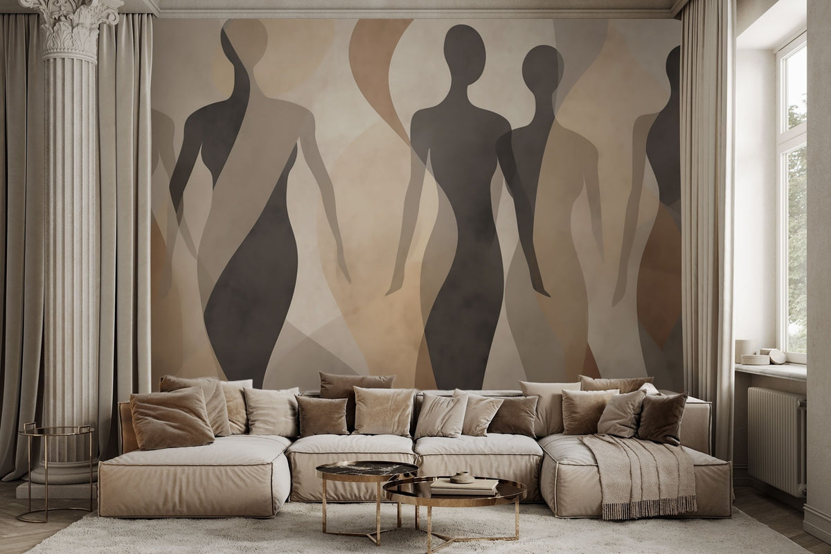 Papier peint Silhouettes en mouvement