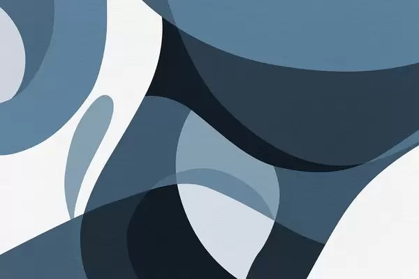 Papier peint Équilibre de courbes bleues