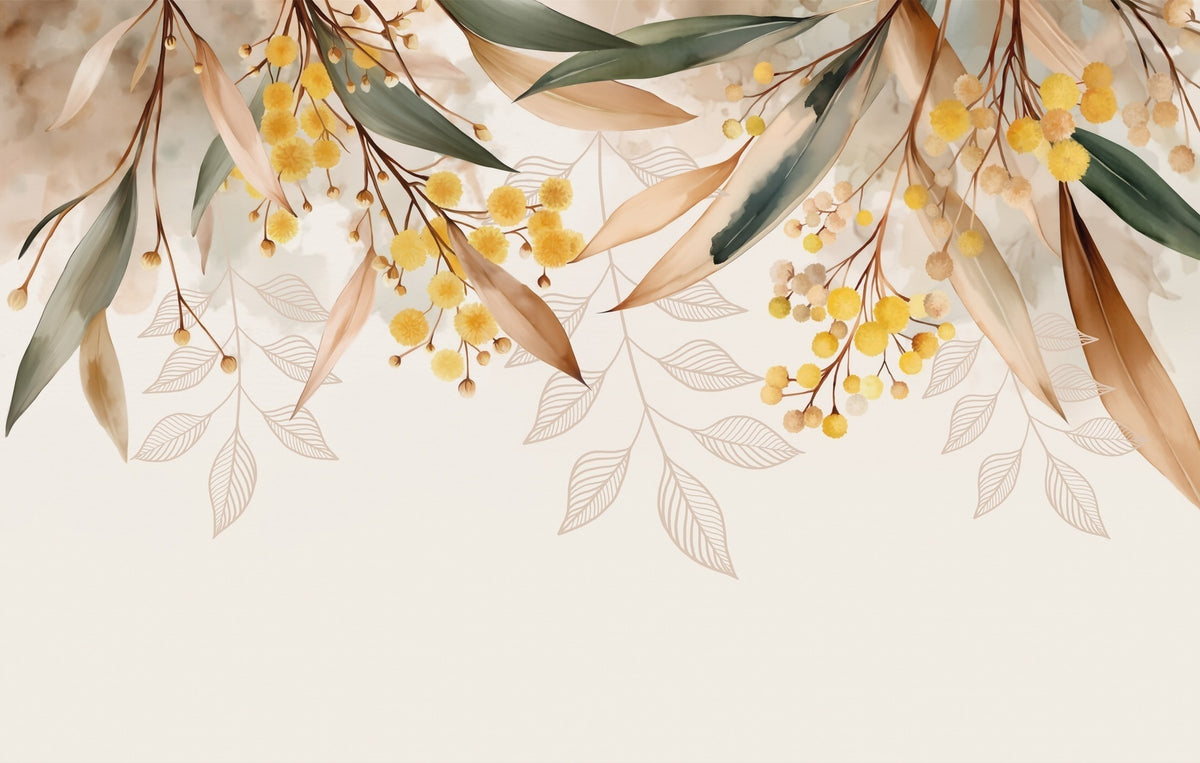 Papier peint Mimosa en cascade
