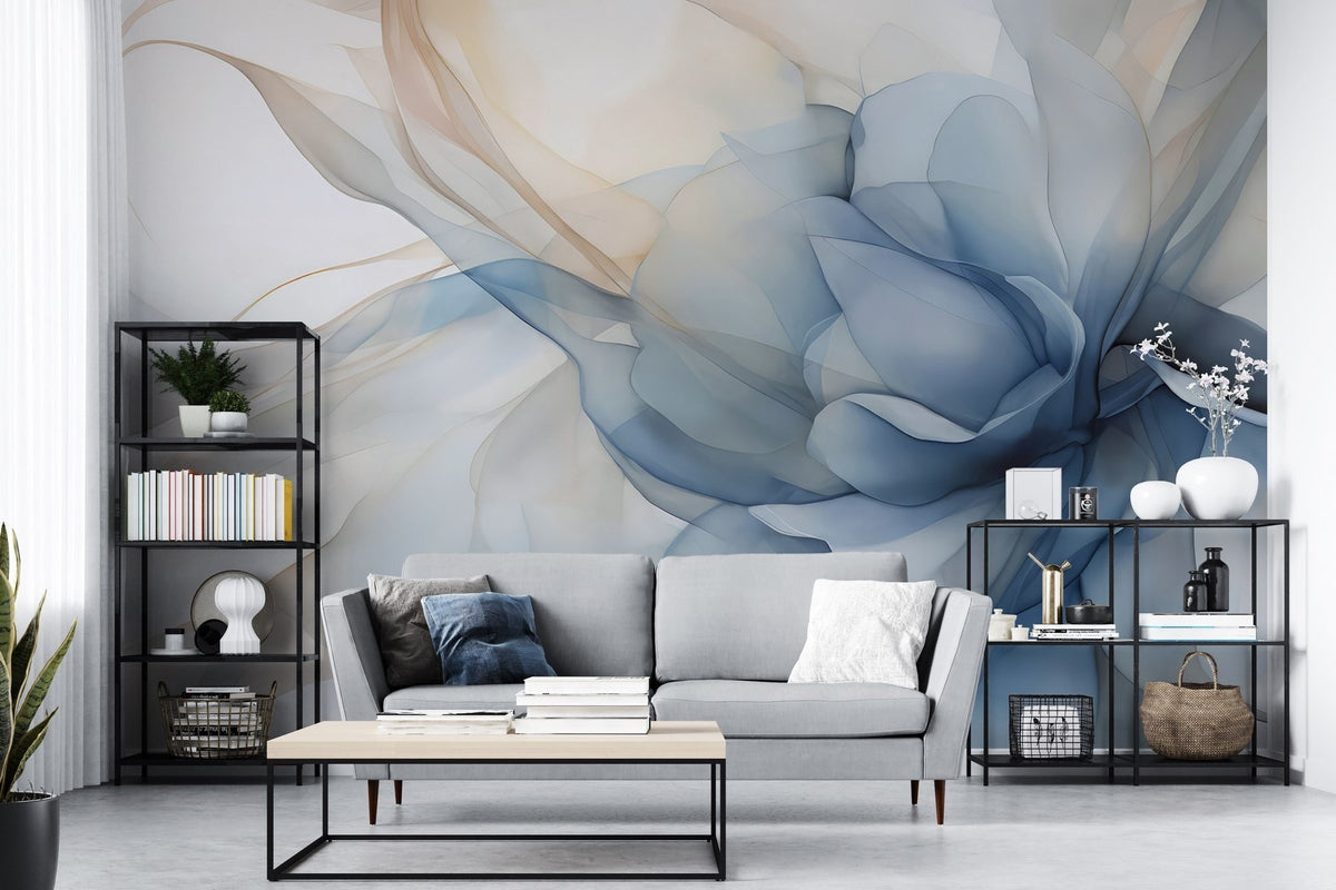 Papier peint Une fleur en bleu brumeux