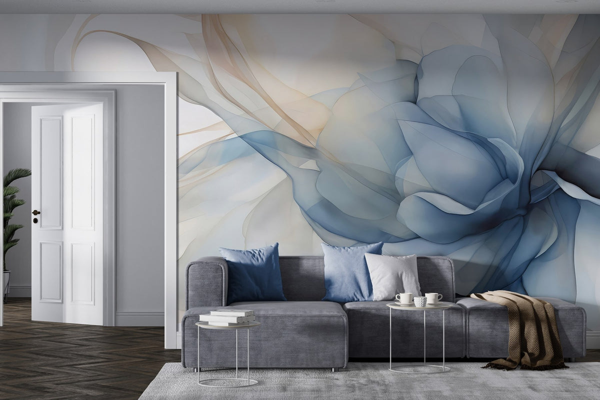 Papier peint Une fleur en bleu brumeux