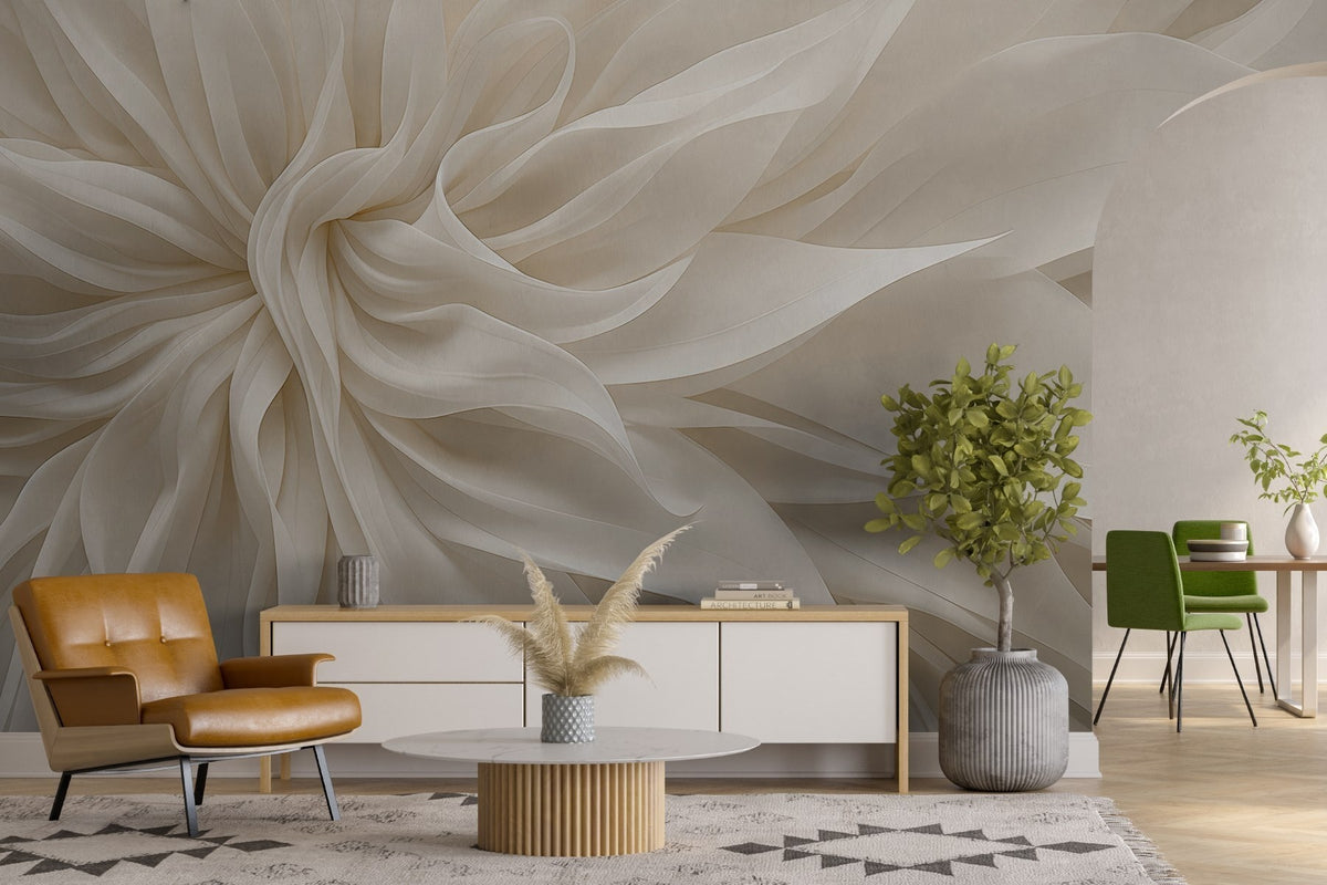 Papier peint Tourbillon floral soyeux