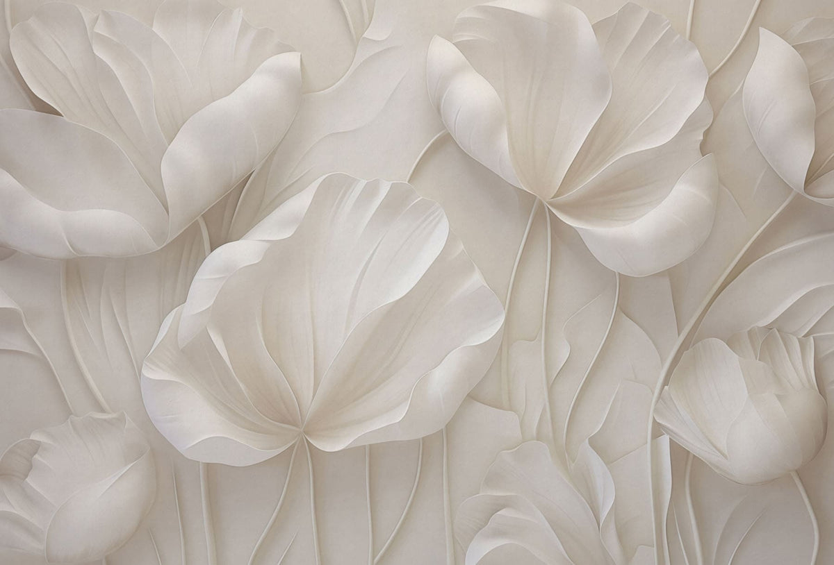 Papier peint Fleurs sculptées