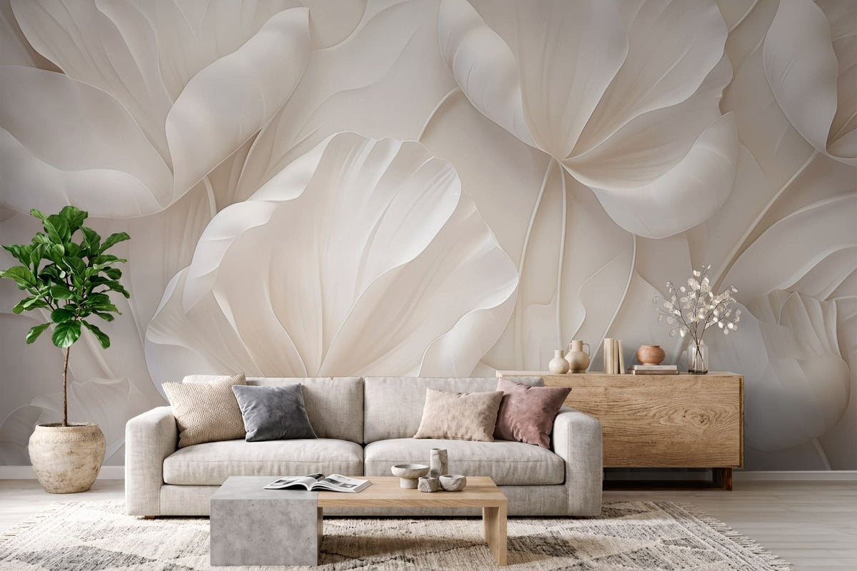 Papier peint Fleurs sculptées