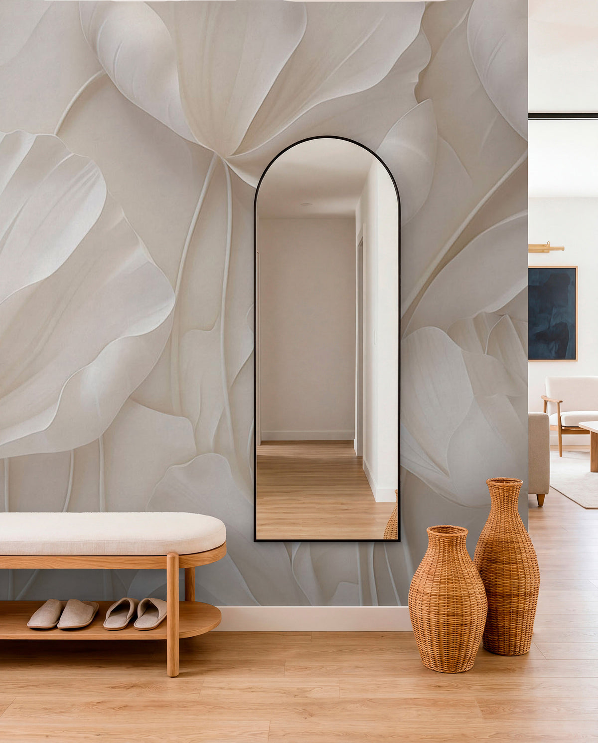 Papier peint Fleurs sculptées