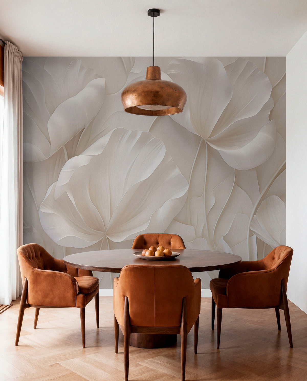 Papier peint Fleurs sculptées