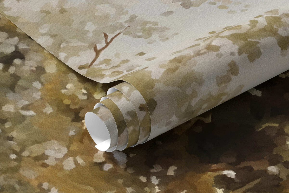 Papier peint Bouleaux au bord de la rivière