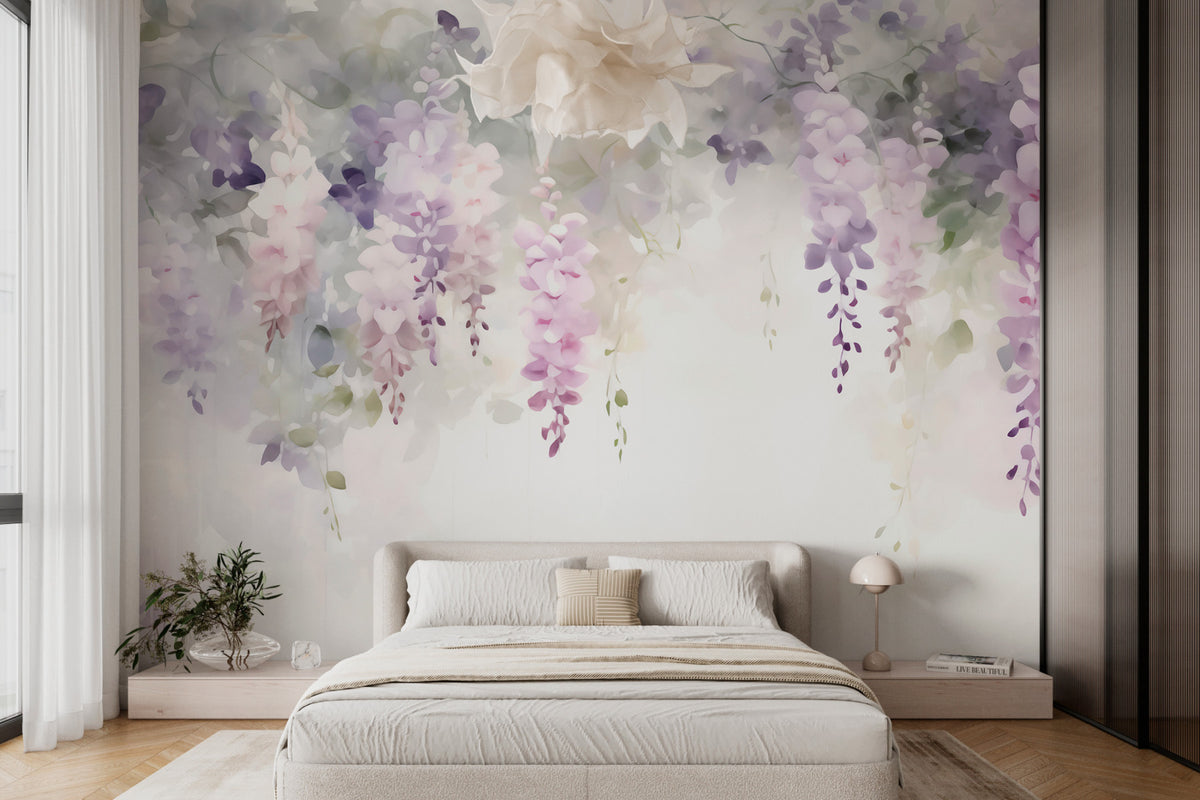 Papier peint Glycine nacrée