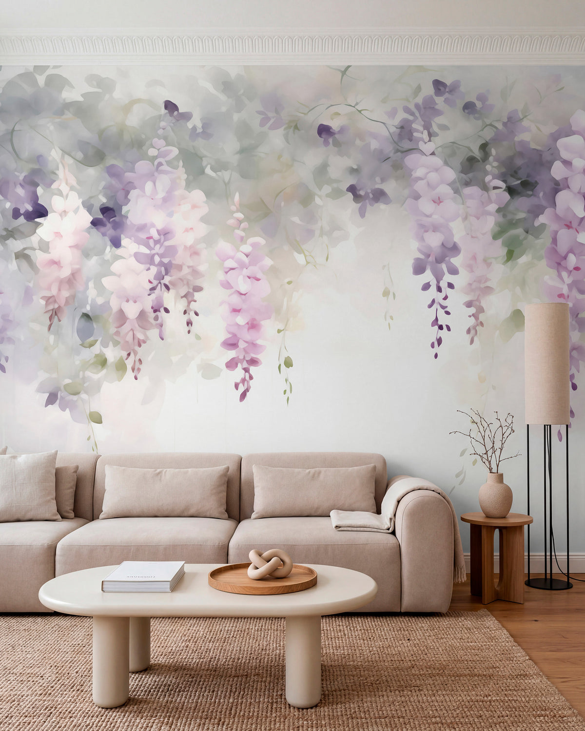 Papier peint Glycine nacrée