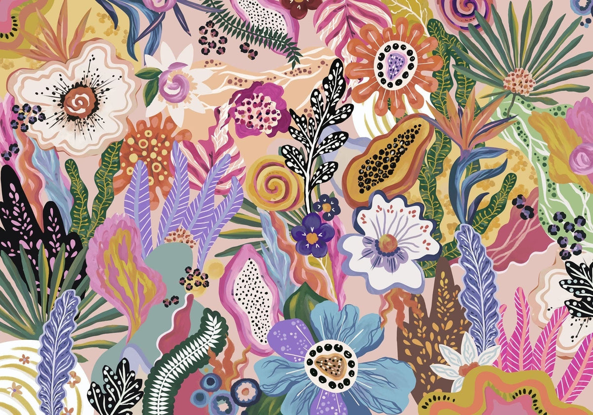 Papier peint Fruits et fleurs — mise en situation