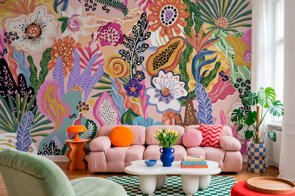 Papier peint Fruits et fleurs