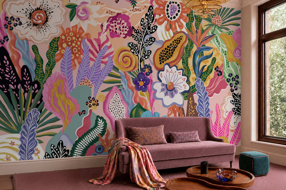 Papier peint Fruits et fleurs