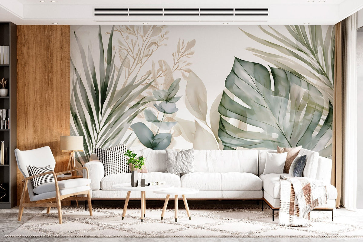 Papier peint Monstera à l’aquarelle