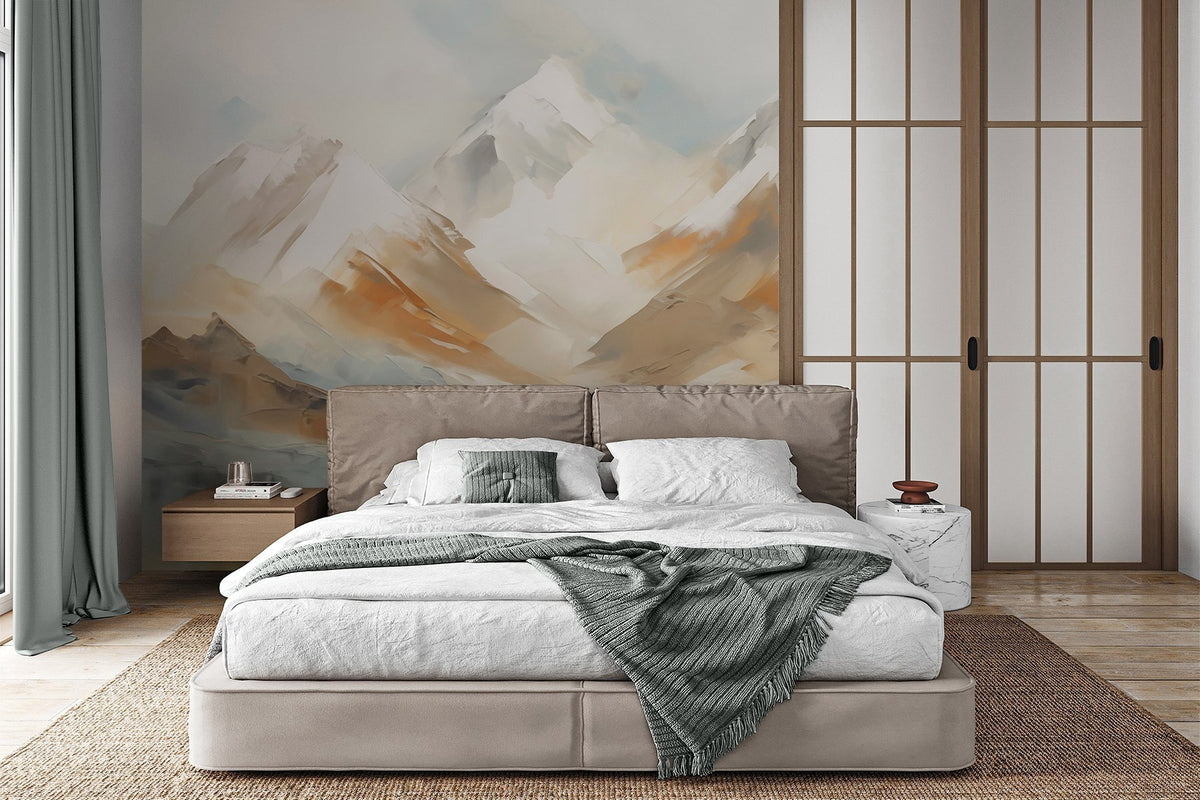 Papier peint Montagnes ocre