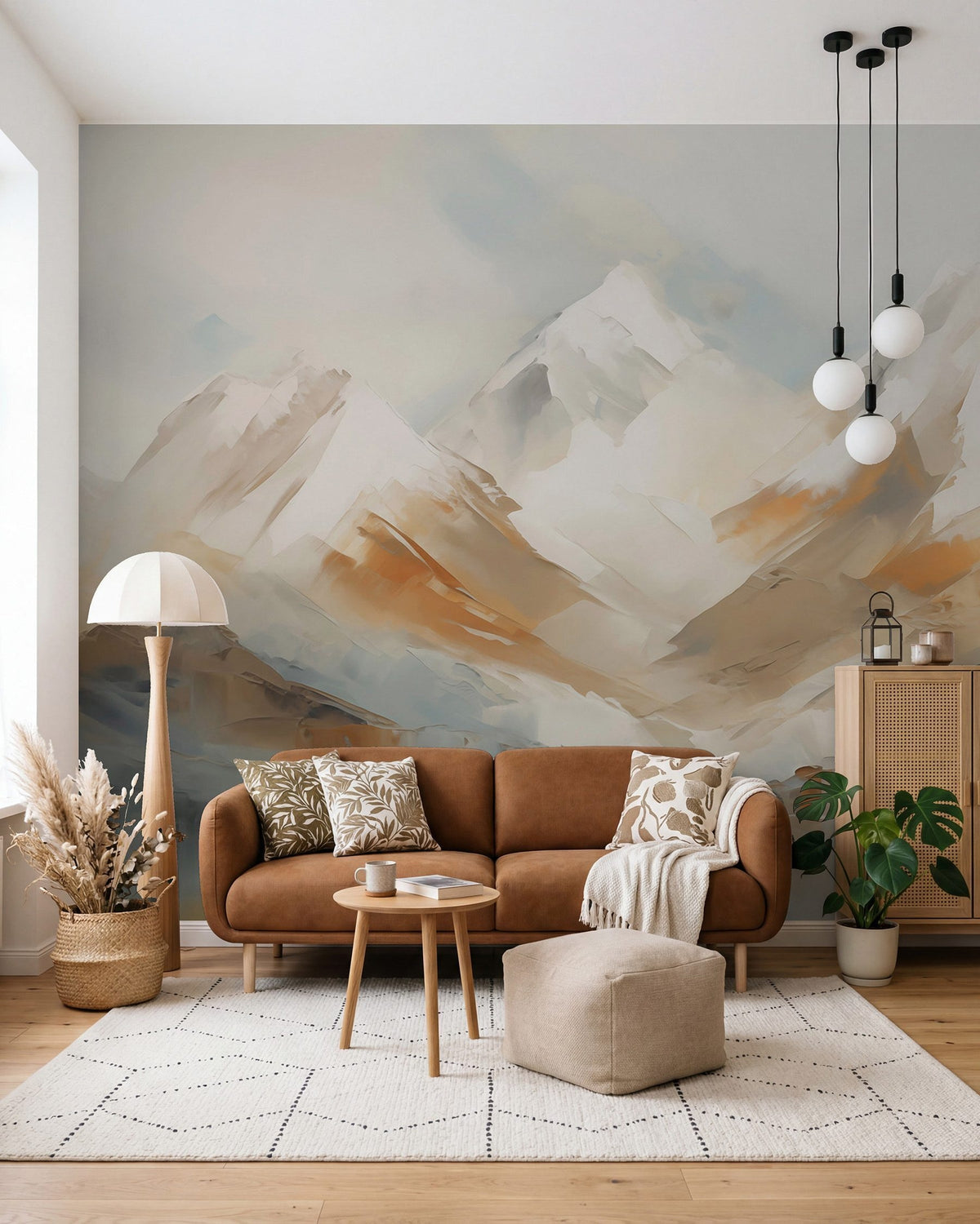 Papier peint Montagnes ocre