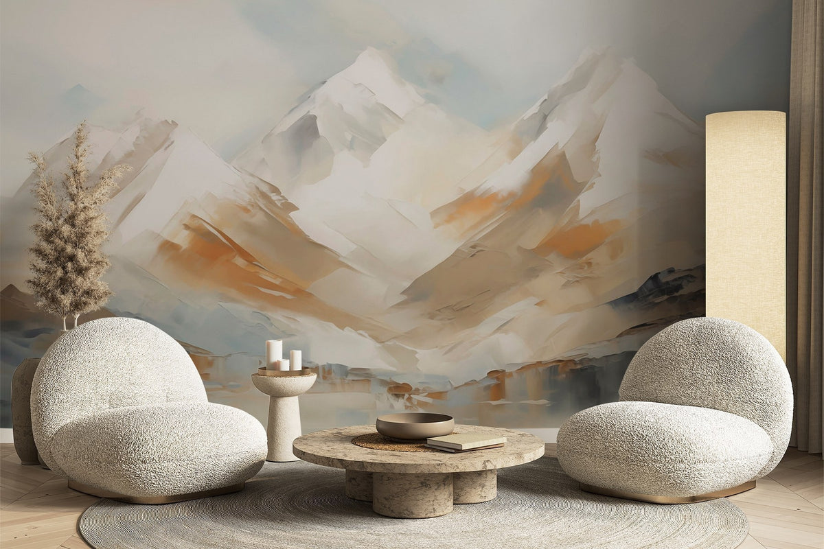 Papier peint Montagnes ocre